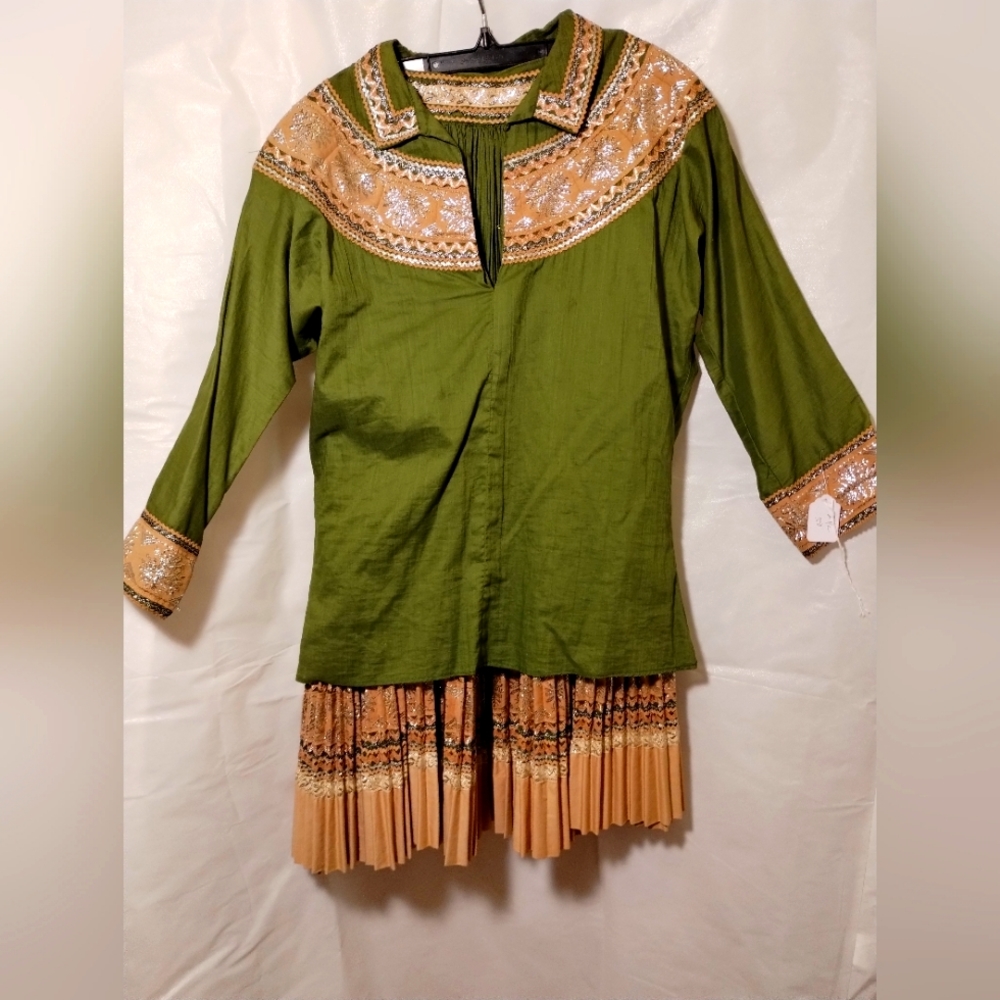 Vintage 40s/50s southwest handmade fiesta outfit dress and blouse - Albuquerque
